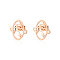 Sweet Stainless Steel Flat Planet Earrings for Daily Wear, Women's Fashion.