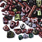 Spray Painted Acrylic Beads, Mixed Shapes, Mixed Color, 6~19x4~9x4~6mm, Hole: 1.2~1.8mm