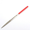 Steel Half Round Diamond Files, Red, 140x6x2mm