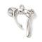 Rack Plating Alloy Pendants, Cadmium Free & Nickel Free & Lead Free, Bowknot, Platinum, 25x20x5mm, Hole: 1.6mm