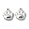 Non-Tarnish 304 Stainless Steel Charms, Paw Print Charms, Stainless Steel Color, 12x10x3mm, Hole: 1mm