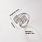 Brass Micro Pave Cubic Zirconia Square Cuff Ring for Women, Minimalist Versatile Luxury Cool Open Ring