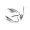 Tarnish Resistant 316 Surgical Stainless Steel Earring Hooks, with Vertical Loop, Stainless Steel Color, 20x4.5x1mm, Hole: 1.2mm, 20 Gauge, Pin: 0.8mm