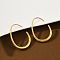 304 Stainless Steel Teardrop Dangle Earrings, Ion Plating(IP), Real 18K Gold Plated, 29.5x22x3.5mm