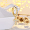 Brass Micro Pave Clear Cubic Zirconia Hoop Earrings, Golden, Letter T, 24x7mm