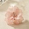 Flower Alloy with Acrylic Finger Rings for Women, Golden, Inner Diameter: 18mm