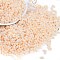Opaque Colours Luster Glass Seed Beads, Round Hole, Peanut, PeachPuff, 3.5x6x3.5mm, Hole: 0.8mm, about 4500pcs/pound