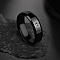 304 Stainless Steel with Crystal Rhinestone Finger Rings, Black, US Size 10(19.8mm)