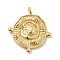 Ion Plating(IP) 304 Stainless Steel Pendants, Irregular Square Charms, Golden, 24.5x23x3mm, Hole: 2.2mm