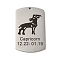 Non-Tarnish 304 Stainless Steel Pendants, Stainless Steel Color, Rectangle with Constellation Charm, Capricorn, 43x26.5x1.5mm, Hole: 1.6mm