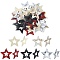 30Pcs 5 Colors Acrylic Connector Charms, Imitation Gemstone Star Links, Mixed Color, 42.5x44.5x2.5mm, Hole: 2mm, 6pcs/color