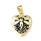 Brass Pendants, Heart, Long-Lasting Plated, Cadmium Free & Lead Free, Rack Plating, Real 18K Gold Plated, Dragonfly, 14.5x12.5x4mm, Hole: 5mm