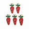 Alloy Enamel Pendants, Cadmium Free & Lead Free, Light Gold, Carrot, FireBrick, 22.5x10x1.5mm, Hole: 1.6mm
