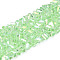 Electroplate Transparent Glass Beads Strands, Triangle, AB Color Plated, Faceted, Pale Green, 3~3.5x4~4.5x4~4.5mm, Hole: 0.8mm, about 121~131pcs/strand, 14.37~15.35 inch(36.5~39cm)