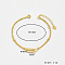 S925 Sterling Silver Micro Pave Clear Cubic Zirconia Double Layer Link Bracelets, Satellite & Cable Chains Bracelets for Women, Oval, Real 18K Gold Plated, oval: 5/8x1/8 inch(1.5x0.4cm), Inner Diameter: 6-1/4 inch(16cm)