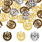48Pcs 3 Colors Alloy Pendants, Horseshoes with Clover Charms, Mixed Color, 16x15x2mm, Hole: 2mm, 16pcs/color