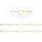 Handmade Brass Cable Chains, with Heart Link Ring and Spool, Soldered, Flat Oval, Long-Lasting Plated, Real 18K Gold Plated, 2x2x0.5mm, Heart: 6.5x7.5mm, about 32.8 Feet(10m)/roll