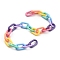 Handmade Acrylic Cable Chains, for Jewelry Making, Oval, Colorful, Colorful, Link: 27x16.5x4mm, 39.37 inch(1m)/strand