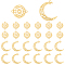 40Pcs 2 Styles Tibetan Style Alloy Links Connectors, Golden, 20pcs/style