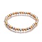 201 Stainless Steel Stretch Bracelets, Round, Mixed Color, 2-1/4 inch(5.6cm)