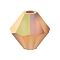 Preciosa® Crystal Beads, Czech Crystal, Bicone(451 69 302 Rondelle), 10330 20019 Lt.Col.Topaz AB Matt, 4mm, Hole: 0.8mm