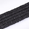 Natural Agate Beads Strands, Dyed, Square Heishi Beads, Thin Slice Beads, Black, 2~2.5x2~2.5x1mm, Hole: 1mm, about 391~448pcs/strand, 15.7 inch