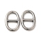 Non-Tarnish 304 Stainless Steel Buckle Clasps, for Webbing, Strapping Bags, Garment Accessories, Oval, Stainless Steel Color, 23x15.5x2.5mm, Hole: 17.5x9.5mm
