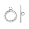 304 Stainless Steel Toggle Clasps, Stainless Steel Color, 17.5x14x2mm, Hole: 2.5mm; bar: 20x6x2mm