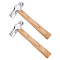 Carbon Steel Ball Hammer, with Wooden Handle, for Jewelry Craft Making, Tan, 15.5x6.1cm