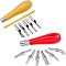 NBEADS 1 Set Carving Tool, Cutter Tools, Woodcarving Cutter Tool Sets, Woodwork Sculptural with Spoon Carving Knife, Woodcut Tools Kit for Rubber Stamps, DIY Carving, Blocks, Sculpting