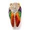 Zinc Alloy Enamel Rhinstone Brooches, Golden, Insects, 33x17mm