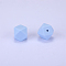 Hexagonal Silicone Focal Beads, Light Steel Blue, 23x17.5x23mm, Hole: 2.5mm