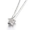 304 Stainless Steel Pendant Necklaces, with Cubic Zirconia, Star, Clear, Stainless Steel Color, 17.7 inch(45.2cm), Pendant: 10x10x3.5mm