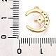 Латунные микропаве прозрачные подвески с фианитом KK-T075-49G-3