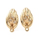 Серьги-гвоздики из латуни с прозрачным фианитом KK-G491-57C-G-1