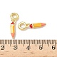 Латунный золотой эмалированный карандаш европейские подвески KK-K293-74G-3