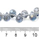 Стеклянные бусины с гальваническим покрытием  EGLA-D030-17R-4