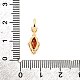 Латунные микро проложить кубического циркония подвески KK-F901-02B-G-3