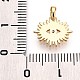 Латунные микропаве прозрачные подвески с фианитом KK-T075-27G-3