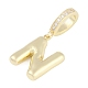 Латунные микропаве прозрачные подвески с фианитом KK-M289-01N-G-2