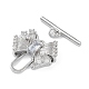 Латунные застежки-тоггл из прозрачного кубического циркония KK-G474-04P-2