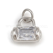 Латунные микропаве прозрачные кубические циркониевые подвески KK-A269-37P