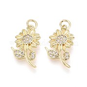Латунные микро проложить кубического циркония подвески KK-T071-125G