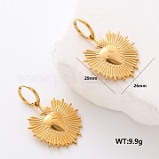 Серьги-кольца в форме сердца из нержавеющей стали DY9204-5