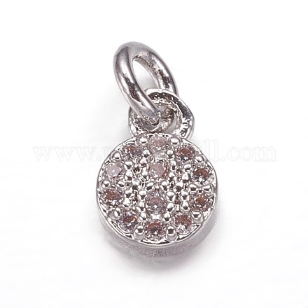 Латунные микро проложить кубического циркония подвески ZIRC-K070-43P-1