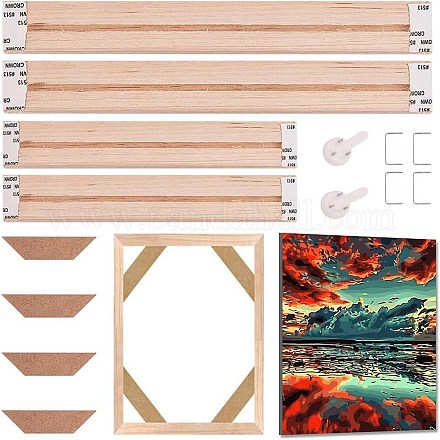 Рамка из сосновой древесины DIY-WH0158-34F-1