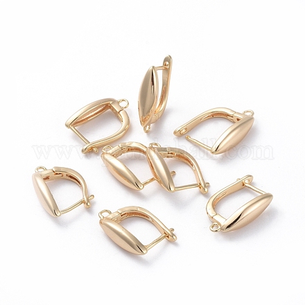 Латунные серьги-кольца с застежкой сзади KK-L180-114G-1