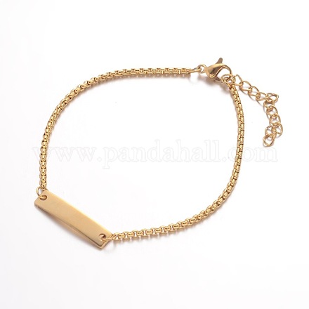 Браслеты из нержавеющей стали 304 X-BJEW-K136-01G-1