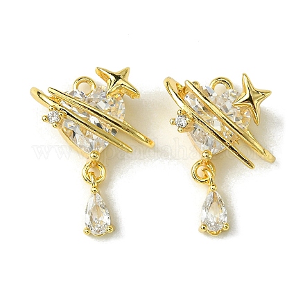 Подвески из латуни с фианитами ко Дню святого Валентина FIND-Z035-03C-1