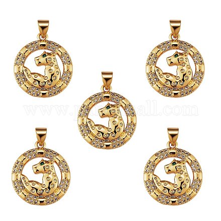 5 шт. Латунные подвески с микропаве KK-SZ0005-50-1